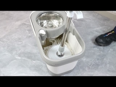 360-Degree Rotary HTYS 8007  Magic Spin Mop And Bucket System With Stainless Steel Handle