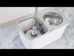 D9 8066 360 Rotary Microfiber Mop Set Steel Pole with Double Drive Bucket